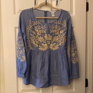 Sundance Blue Embellished Tunic with Relaxed Fit